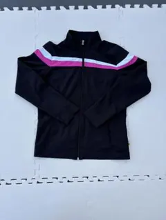 黒いストライプジャージジャケット 026