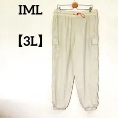 IML 【3L】カーゴパンツ ライトベージュ ゆったり メンズ