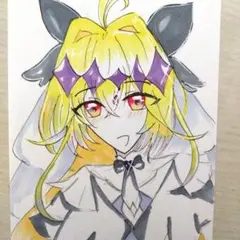 名探偵プリキュア　キュアアルカナ・シャドウ　手描きイラスト