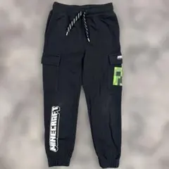 H&M 120cm マイクラ キッズスウェットロングパンツ 黒