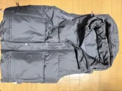 グレー フード付きダウンベスト