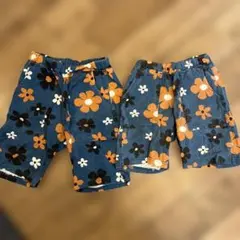 ブランシェス　花柄ハーフパンツセット　お揃い　130 150