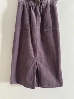 コーデュロイ　スカート　秋　冬　タイトスカート　紫