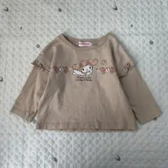 【7756】サンリオ　マイメロディ　肩フリル　ロンT 80-90cm
