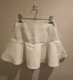 GRL インパン付きラメツイードフレアミニスカート