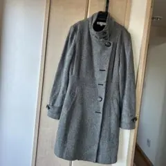 グレー ヘリンボーン柄 コート