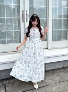 最終価格】Areeam ミニー さくらんぼ柄ティアードスカート チェリー