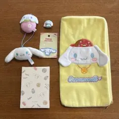 シナモロール ぬいぐるみ ポーチ ワッペン ミラー 6点セット サンリオ