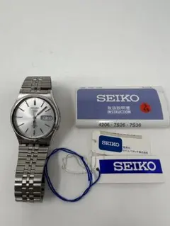 SEIKO５ 自動巻き 腕時計 シルバー　7S26-0540
