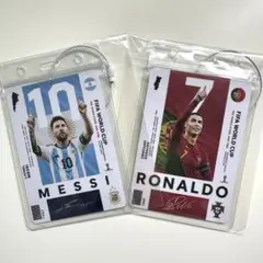 FIFA ワールドカップ ロナウド メッシ カード型ホルダー 2点セット
