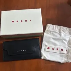 3/30まで値下げ マルニ MARNI キーケース ブラック 中古・古着通販】MARNI (マルニ) ロゴプリント六連キーケース ブラック