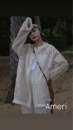 Ameri MEDI TAPE EMBROIDERY MESH JACKET - メルカリ