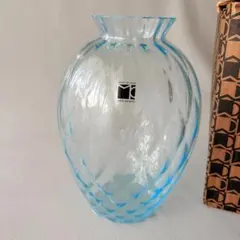 カルロモレッティ ムラーノ ガラス アクアマリン 花瓶　新品　muranoのサムネイル