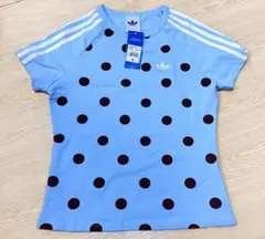 adidas アディダス ドット柄 水玉 半袖Tシャツ スリムフィット