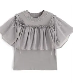 GRL グレイル 袖2Wayショルダーオープンニットブラウス［mb1573］