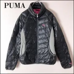 PUMA プーマ ダウンジャケット フリース混 スポーツ ブラック 古着