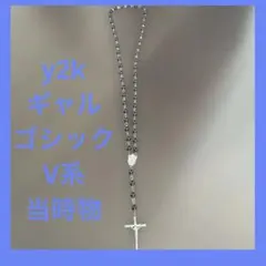 十字架クロスロングネックレス ロザリオ　y2kフェアリーグランジ ゴシック