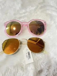 新品 LURIS ピンク ゴールド サングラス セット