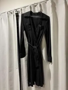 COMME CA ISM ブラックロングカーディガン