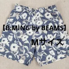 【B:MING by BEAMS】ボタニカル柄 ハーフパンツ ショートパンツ Mのサムネイル