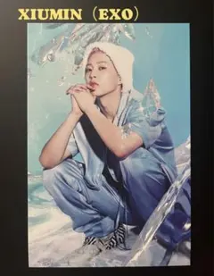 XIUMIN(EXO) ソロ ミニアルバム Brandnew ポストカード 青