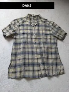 DAKS LONDON 半袖チェックシャツブラウス