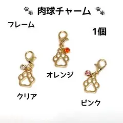 肉球♪ フレームチャーム　あしあと　犬　猫　ピアス　キラキラ　かわいい　フレーム
