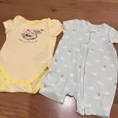 babyGAPロンパースセット（イエロー・ミントグリーン）