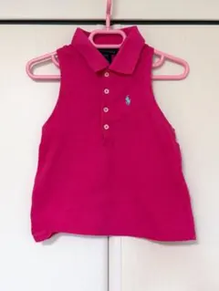 POLO RALPH LAUREN ピンクノースリーブポロ10cmのサムネイル