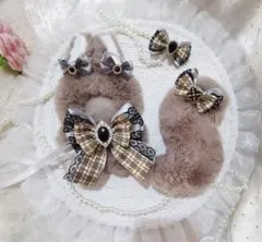 ❤︎ ぬい服 リスちゃん 黒 10-12cmパールストラップ付き❤︎ 10
