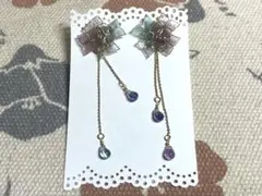 thingsly　イヤリング　紫陽花