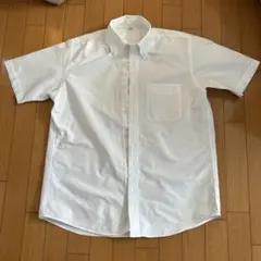 UNIQLO ボタンダウンシャツ 半袖 ホワイト Lサイズ