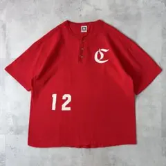 90s US製　cotton deluxe　ヘンリーネックTシャツ　ナンバリングのサムネイル