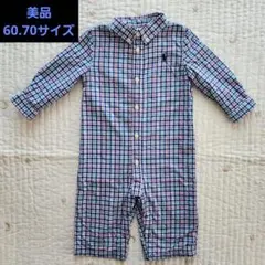 Ralph Lauren チェック柄ロンパース 60.70　男の子