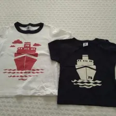 PETIT BATEAU 船プリント Tシャツセット