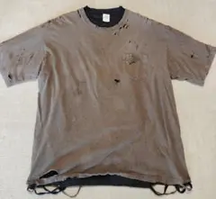 【阪神優勝】ダメージポケットTシャツ サイズXL チャコールグレー 松村北斗