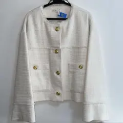 ショートジャケット ノーカラージャケット