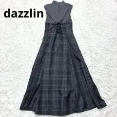 dazzlin ダズリン コルセットノースリーブワンピース チェック S ロング