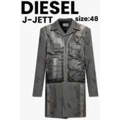 【正規品】極美品 DIESEL J-JETT トロンプルイユ 転写 ロングコート