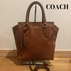 00s old Coach レザー ハンドバッグ ブラウン 2way | Mercari
