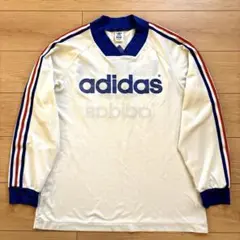 【希少】adidas ヴィンテージ風 ビッグロゴ ロンT トリコロール