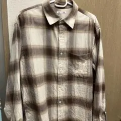 GU チェックフランネルシャツ