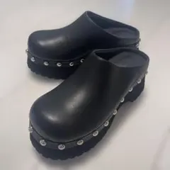 FETICO スタッズ付きサンダル　ブラック 美品】FETICO スタッズ サンダル 24.5cm ブラック - メルカリ