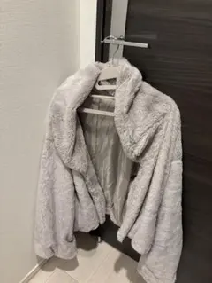 GRL グレー ファーコート サイズF