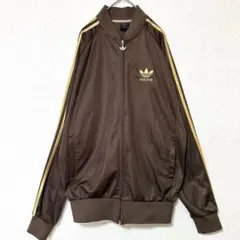 【希少】 90s adidas トラックジャケット ATP刺繍ロゴ ブラウン L