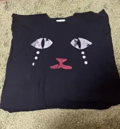 GO TO HOLLYWOOD 猫プリント 半袖Tシャツ ブラック Lサイズのサムネイル