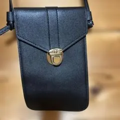 ブラック スマホショルダーバッグ