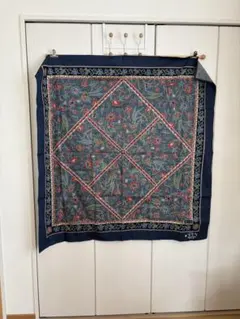 ネイビー 花柄 テーブルクロス