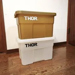 THOR ソー コンテナボックス 2個 セット 白　緑　ホワイト　グリーンのサムネイル