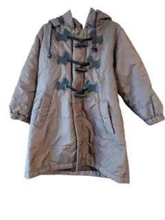 ブラウン ダッフルコート中綿 フード付き　ポンポネット　110センチ